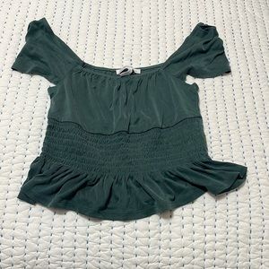 BCBG cropped peplum top